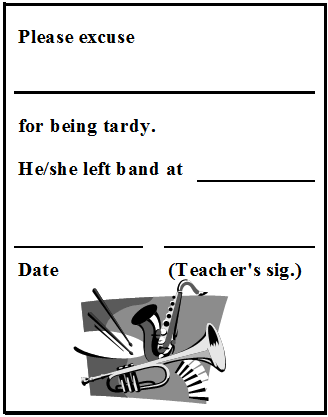 Tardy Slip