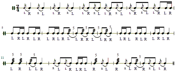 7th Grade Rudiment Test 1