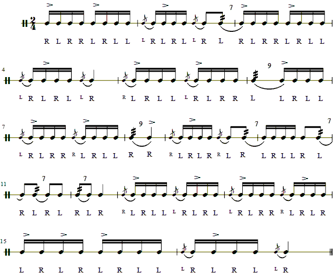 8th-9th Grade Rudiment Test 2