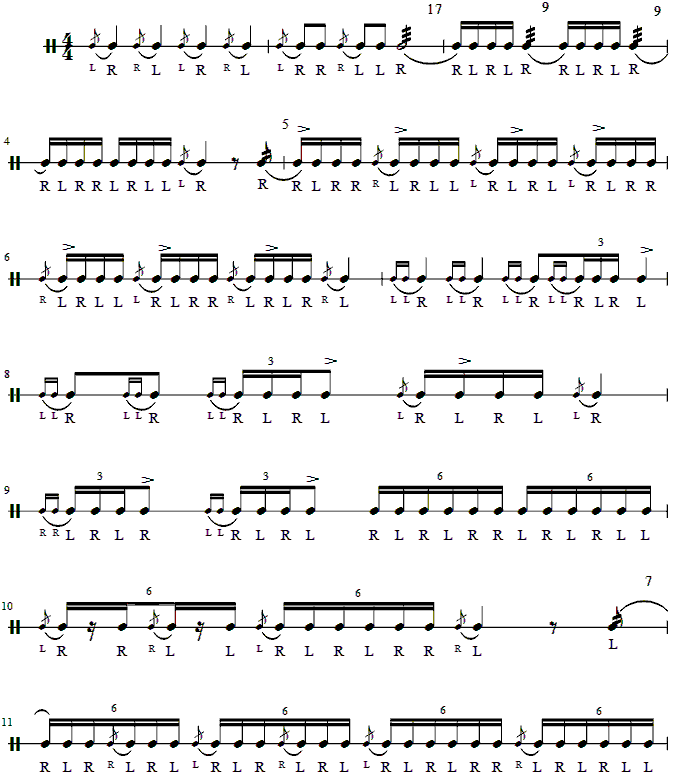 8th-9th Grade Rudiment Test 4