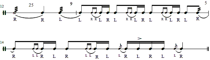 8th-9th Grade Rudiment Test 4